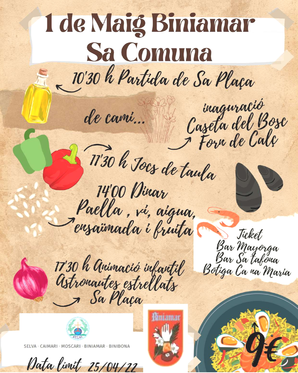 1 de maig Biniamar Sa Comuna