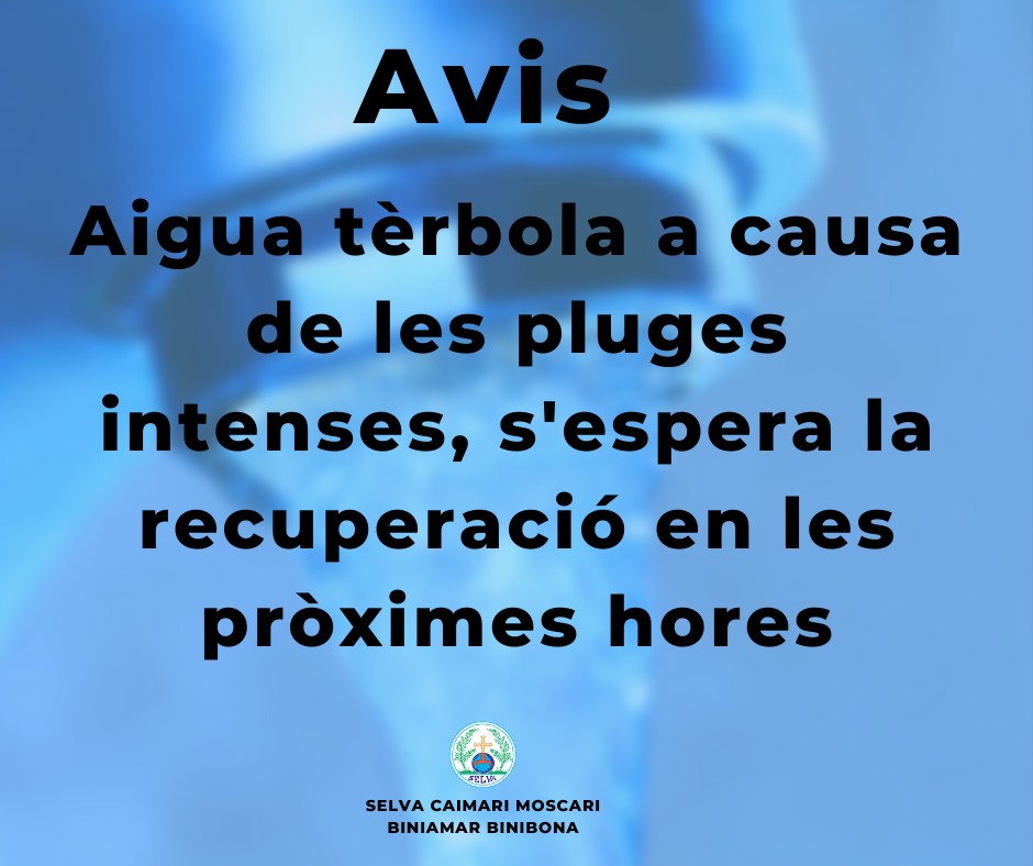Aigua tèrbola a causa de les puges intenses