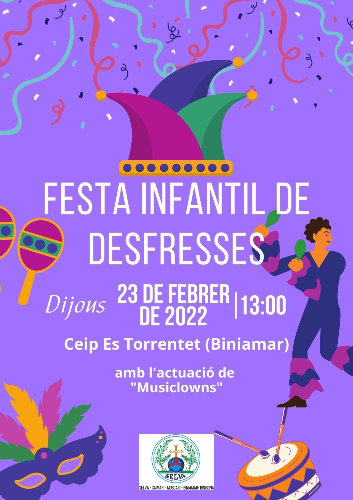 Festa infantil de desfresses a Biniamar