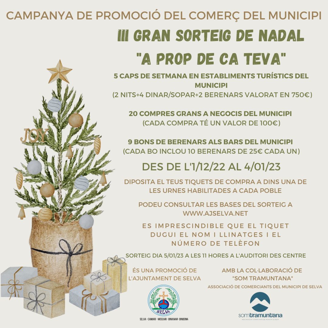 III Grain sorteig de Nadal: "A prop de ca teva"