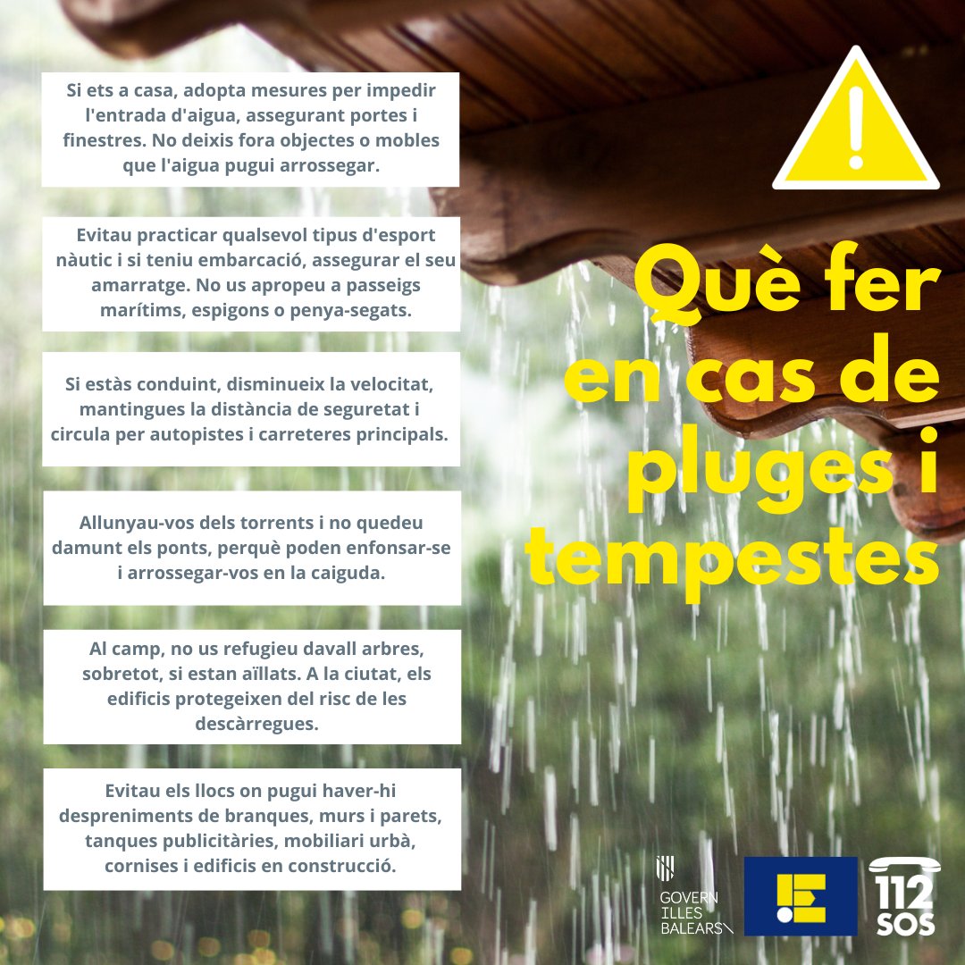 Què fer en cas de pluges i tempestes?