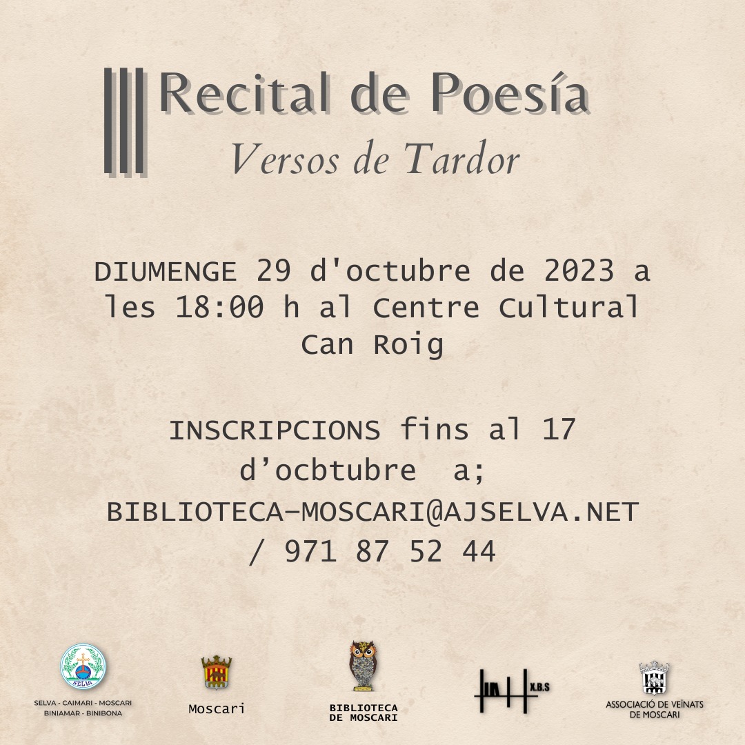 Recital de Poesia - Versos de Tardor