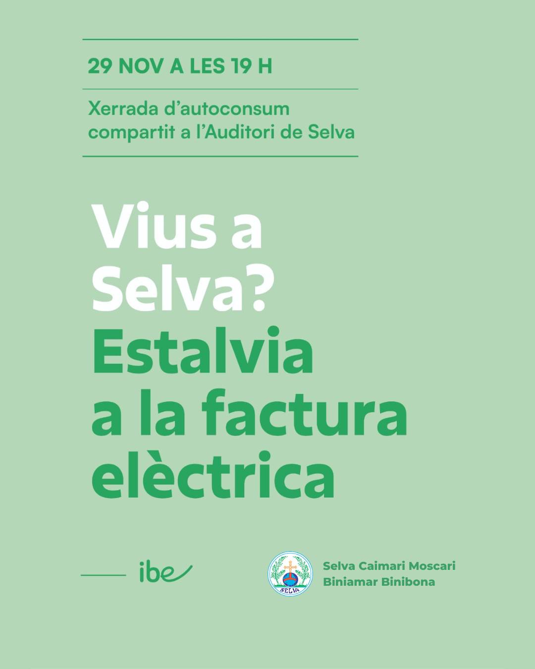 S'ha adjudicat la primera fase de les obres d'execució d'autoconsum compartit a Selva