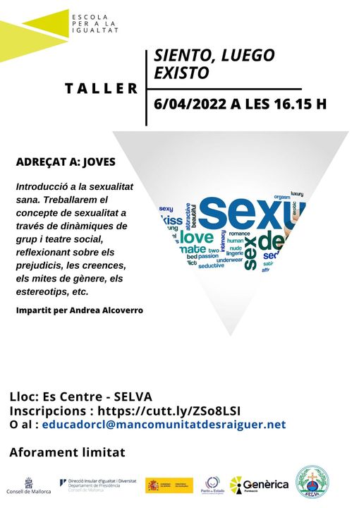 Taller adreçat a joves siento, luego existo