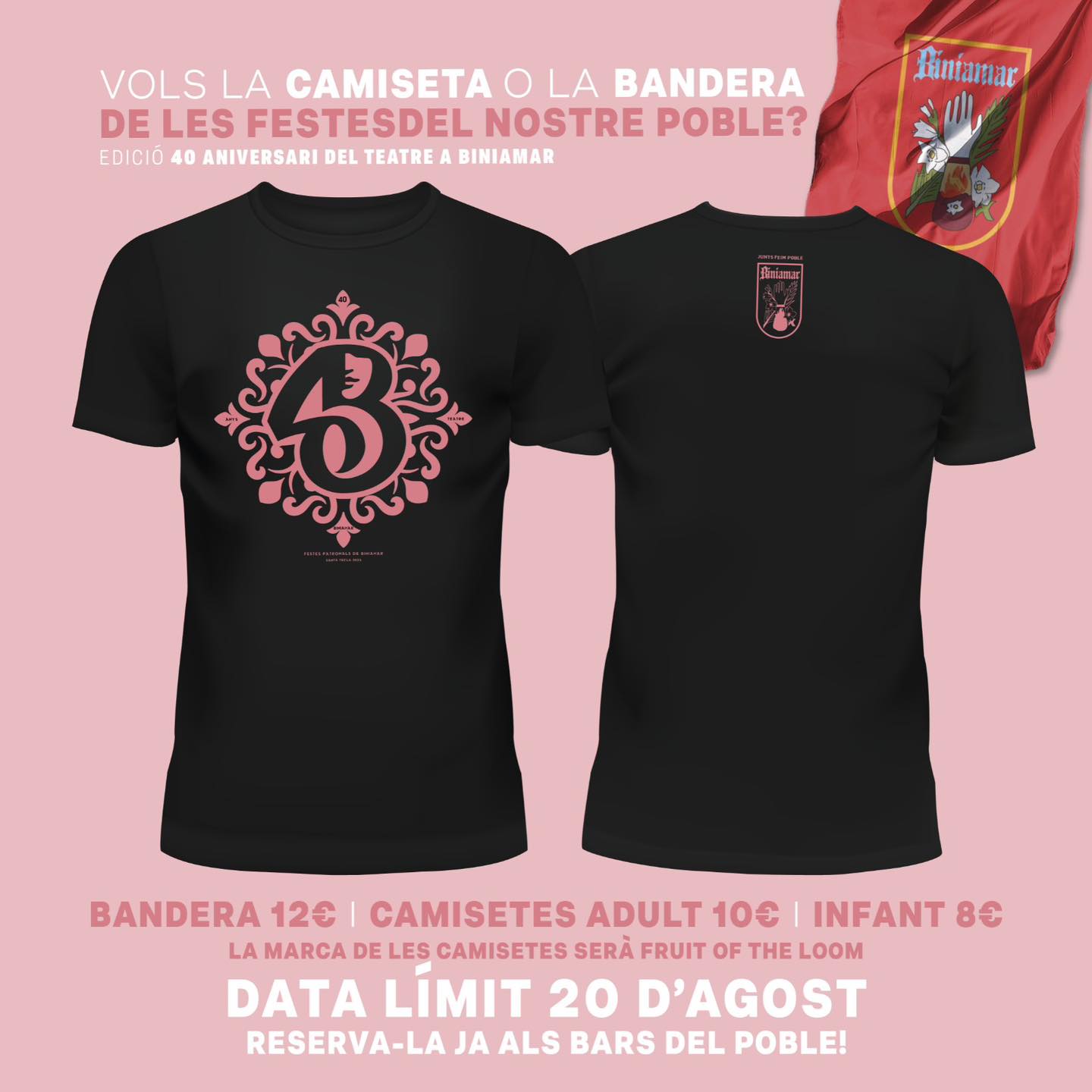 Vols la camiseta o la bandera de les festes del nostre poble? - Biniamar