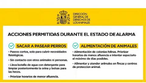 Accions permeses durant l'Estat d'Alarma