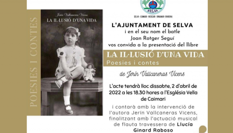 Portada Presentació del llibre La il·lusió d'una vida. Poesies i contes