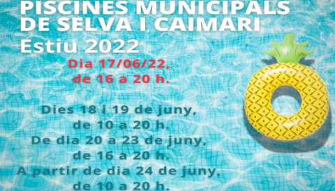 Portada Horaris piscines municipals de Selva i Caimari
