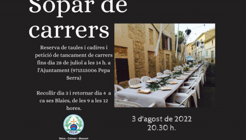 Portada Sopar de carrers