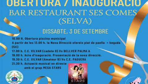 Portada Inauguració la presentació de la nova direcció del Bar Restaurant del Poliesportiu de Ses Comes de Selva