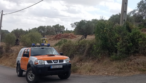 Portada Tasques d'extinció i control de l'incendi causat entre Selva i Mancor