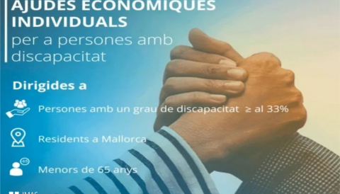 Portada Ajudes econòmiques individuals a persones amb discapacitat de l'institut mallorquí d'afers socials per a l'any 2022