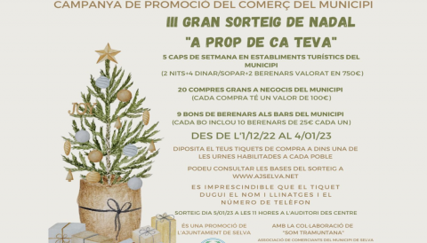Portada III Grain sorteig de Nadal: "A prop de ca teva"