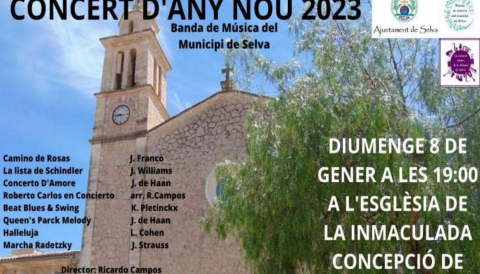 Portada Adoració dels tres Reis d'Orient a Biniamar i Concert d'any nou a Caimari