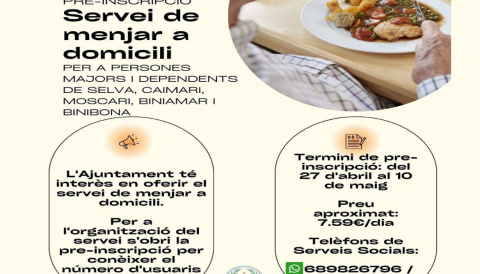 Portada Servei de menjar a domicili