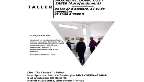 Portada Taller Moviment, dona, cos i saber (Aprofundiment)