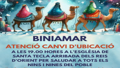 Portada Cavalcada dels Reis d'Orient - Biniamar