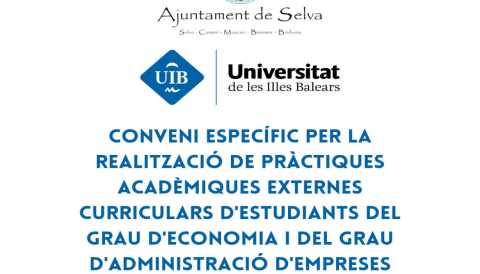 Portada Conveni específic per la realització de pràctiques acadèmiques externes curriculars d'estudiants del GRAU D'ECONOMIA i del GRAU D'ADMINISTRACIÓ D'EMPRESES