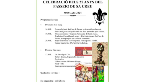 Portada Festes de sa Creu i celebració dels 25 anys del passeig de sa Creu