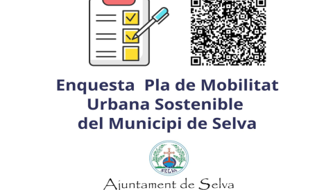 Portada Enquesta Pla de Mobilitat Urbana Sostenible del Municipi de Selva