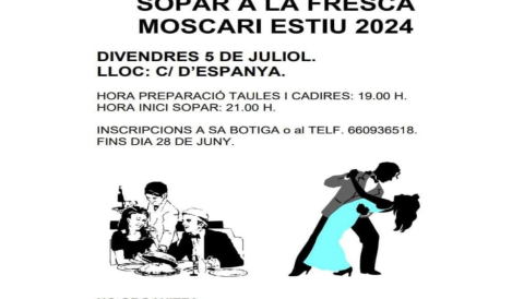 Portada Sopar a la fesca - Moscari estiu 2024