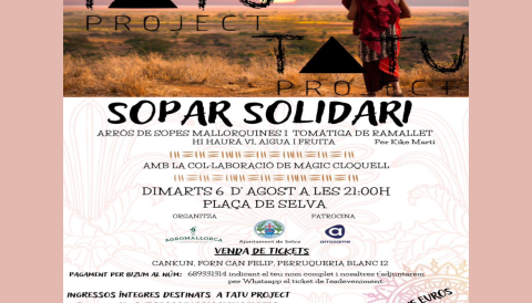 Portada Sopar solidari Tatu Project
