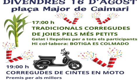 Portada Corregudes de joies pels més petits i corregudes de cintes en moto