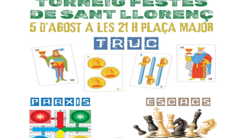 Portada Torneig de parxís, truc i escacs - Selva
