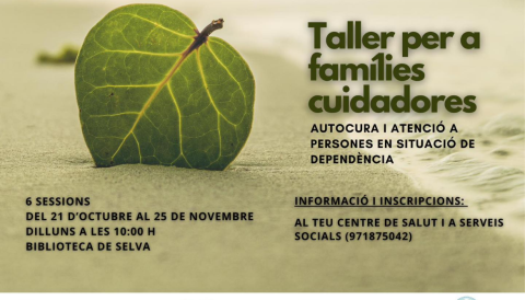 Portada Taller per a famílies cuidadores