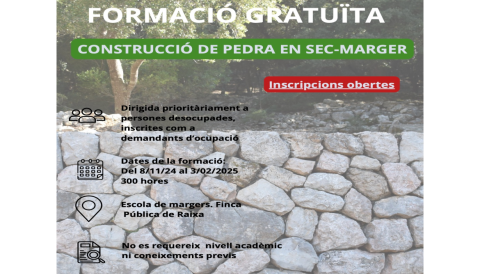Portada Curs de construcció de pedra en sec-marger