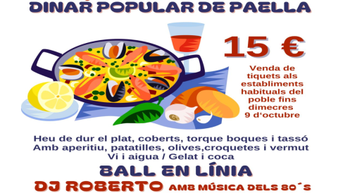 Portada Dinar popular de paella - Caimari