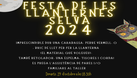 Portada Festa de les llanternes Selva 2024