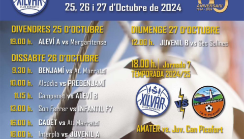 Portada Partits Xilvar C.E - 25, 26 i 27 d'oct