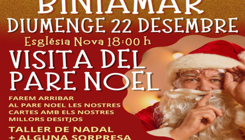 Portada Visita del Pare Noel a Biniamar