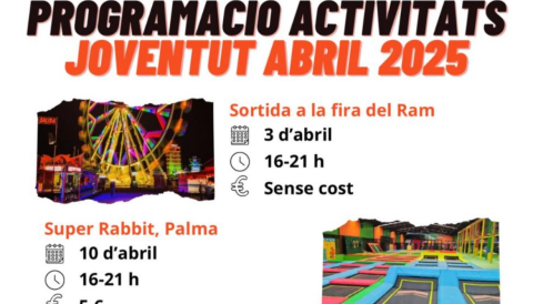 Portada Programació activitats - Joventut abril 2025