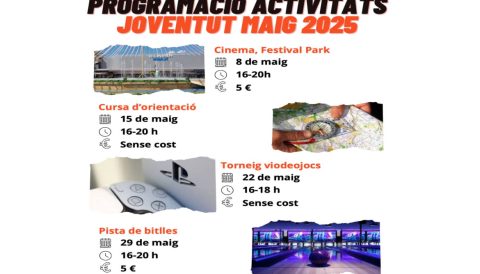 Portada Programació activitats - Joventut maig 2025