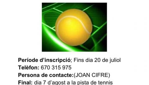Torneig tennis Sant Llorenç 2018