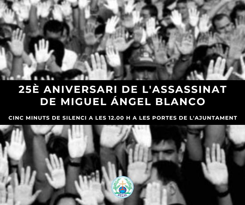 Commemoració de l'assassinat de Miguel Ángel Blanco fa vint-i-cinc anys
