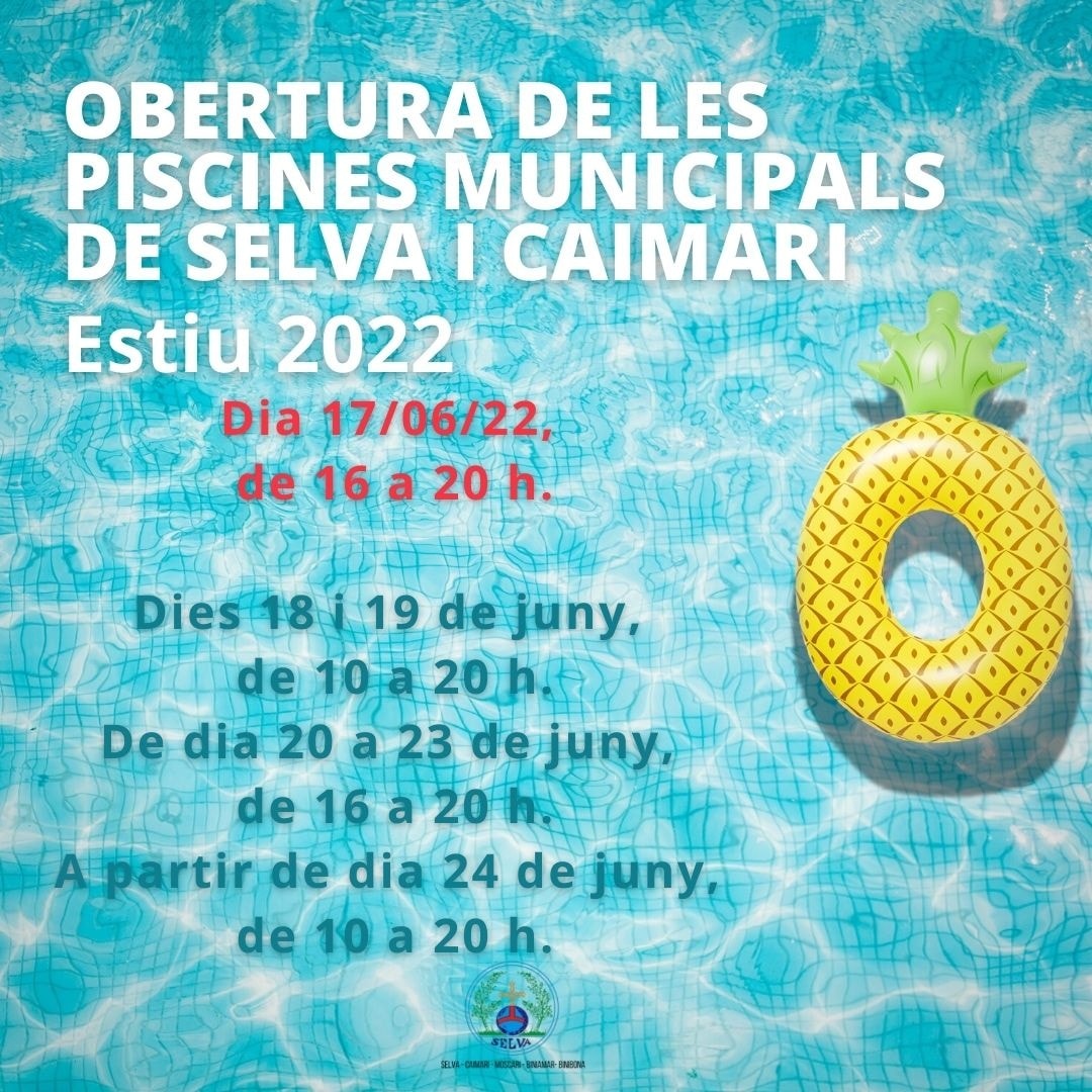 Horaris de les piscines municipals de Selva i Caimari
