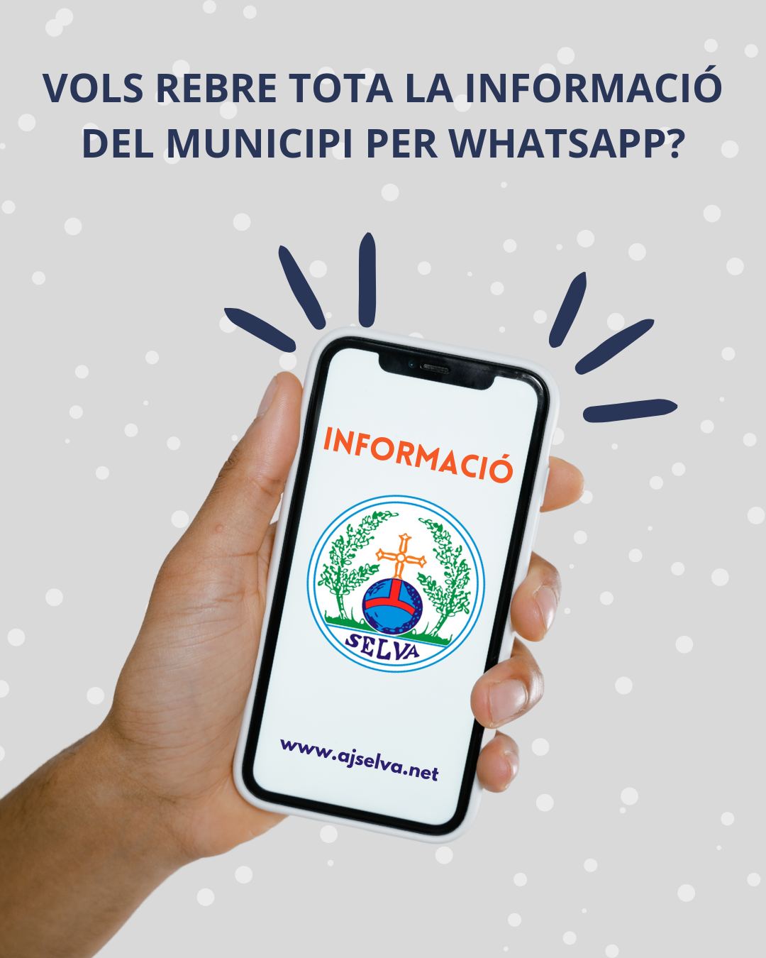 Vols rebre tota la informació del municipi per WhatsApp?
