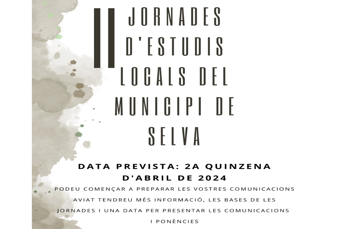 Portada II Jornades d'estudis locals del municipi de Selva