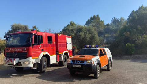 Portada Intervenció dels Bombers de Mallorca i l'Agrupació de Voluntaris de Protecció Civil del Municipi