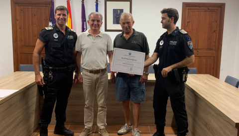 Portada Felicitació pública al Policia Local Gabriel Font Pereda