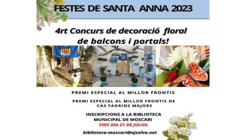 Portada Festes de Santa Anna - Moscari 2023