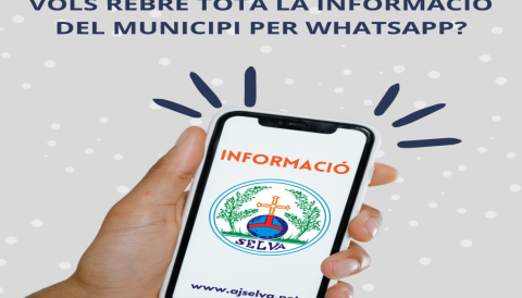 Portada Vols rebre tota la informació del municipi per WhatsApp?