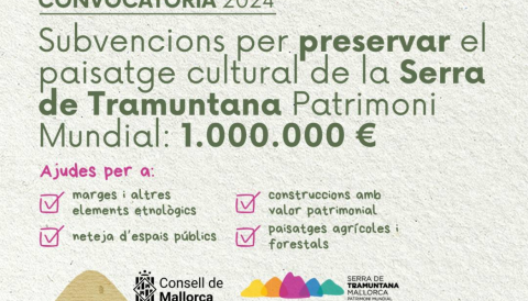Portada Publicació convocatòries de subvencions per preservar el paisatge cultural de la Serra de Tramuntana